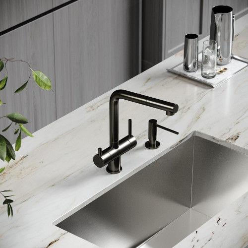 Смеситель для кухни Sancos Spin SC4015GG цвет Вороненая сталь