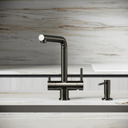 Смеситель для кухни Sancos Spin SC4015GG цвет Вороненая сталь