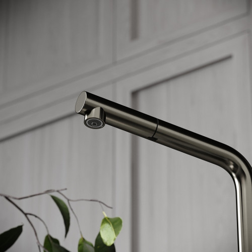 Смеситель для кухни Sancos Spin SC4015GG цвет Вороненая сталь