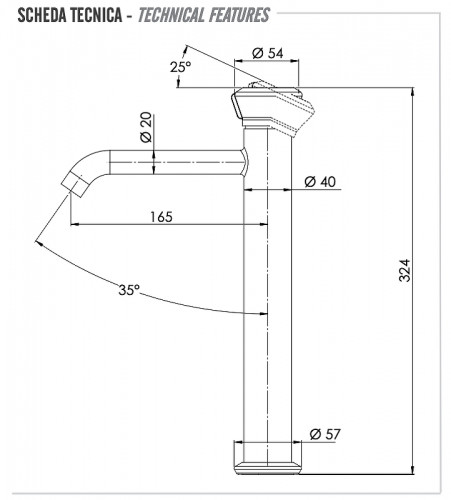 Смеситель для раковины Remer Element ET11LXLBG цвет Золото брашированное