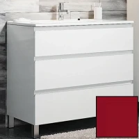 Тумба с раковиной SanVit Авеню-3 75 kavenu375 в цвете Ral Красный глянец МДФ / ЛДСП
