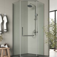 Душевой уголок Agger 90x90 A03-090TCR/G профиль Хром стекло прозрачное