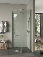 Душевой уголок Agger 90x90 A03-090TCR/G профиль Хром стекло прозрачное