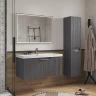 Шкаф пенал Equil Mirage 36 ppMIRAGE36.R.KZ-07 подвесной с бельевой корзиной цвет Графит софт