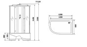 Душевая кабина Niagara Luxe 120x80 NG-7712GR с гидромассажем