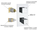 Смеситель для душа Remer Q-Elegance QT93KBCFP с термостатом цвет Черный брашированный хром