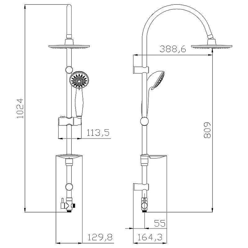 Душевая система Lemark LM8801C Хром
