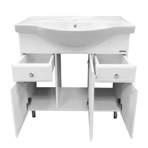 Тумба с раковиной Comforty Сочи 85 00004134639 Белая МДФ / ЛДСП