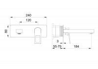 Смеситель для раковины Wonzon &amp; Woghand Frame WW-88869010-BG цвет Брашированное золото