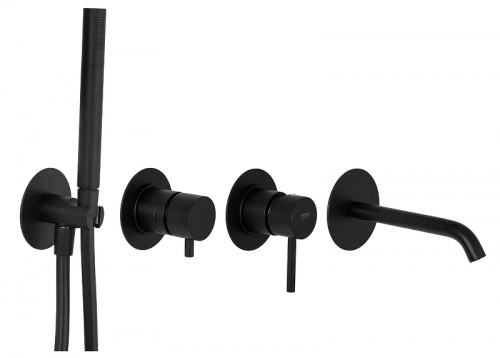 Смеситель для ванны Remer X Style X96S03ROXXNO цвет Черный матовый