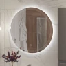 Зеркало Cezares Eco 90 CZR-SPC-ECO-900-LED-TCH с подсветкой с лазерной гравировкой и сенсорным выключателем стекло