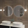 Зеркало Cezares Eco 90 CZR-SPC-ECO-900-LED-TCH с подсветкой с лазерной гравировкой и сенсорным выключателем стекло