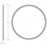 Зеркало Cezares Eco 90 CZR-SPC-ECO-900-LED-TCH с подсветкой с лазерной гравировкой и сенсорным выключателем стекло