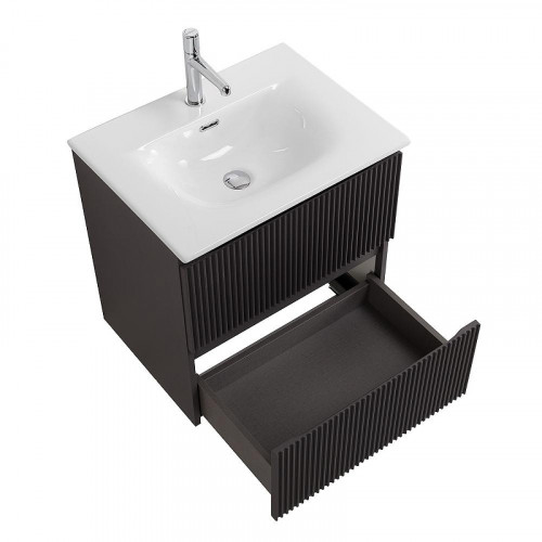 Тумба под раковину BelBagno Uno 60 UNO-600-2C-SO-GSO подвесная цвет Темно-серый матовый