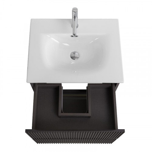 Тумба под раковину BelBagno Uno 60 UNO-600-2C-SO-GSO подвесная цвет Темно-серый матовый