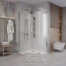 Душевой уголок Grossman Pragma 100х100 302.K33.03.1010.10.00 профиль Хром стекло прозрачное