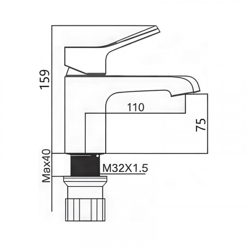 Смеситель для раковины Maretti Elena EA32RF163 цвет Хром