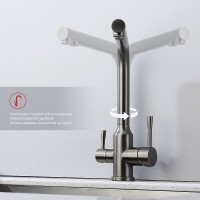 Смеситель для кухни Raglo R81.61.09 Графит матовый латунь