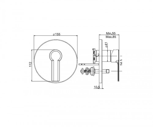 Смеситель для душа Fima Carlo Frattini Mast F3139X2CR цвет Хром