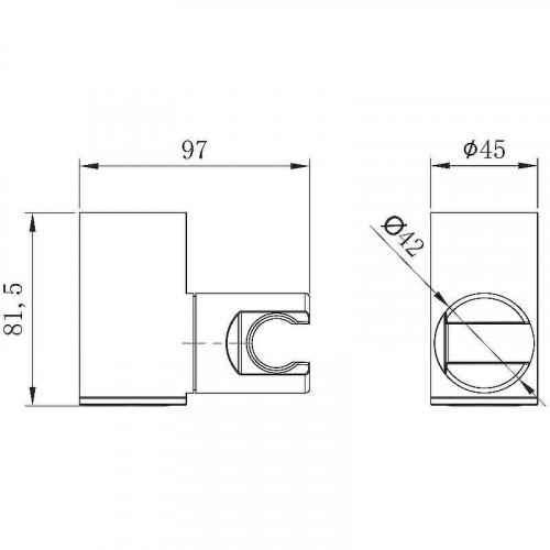 Держатель ручного душа Lemark LM8081C Хром