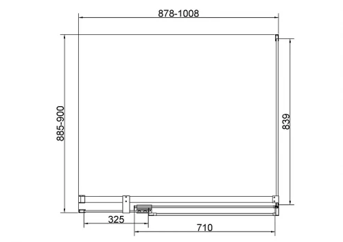 Душевой уголок Vincea Экстенза (Extenza) 100х90 VSR-4EX901090CL профиль Хром стекло прозрачное