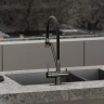 Смеситель для кухни Sancos Dora SC4003GG Вороненая сталь Черный латунь