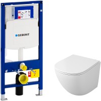 Комплект унитаза Owl 1975 Vind Cirkel-H TOWLT190302 с инсталляцией Geberit Duofix Sigma UP320 111.300.00.5 с сиденьем Микролифт фарфор подвесной