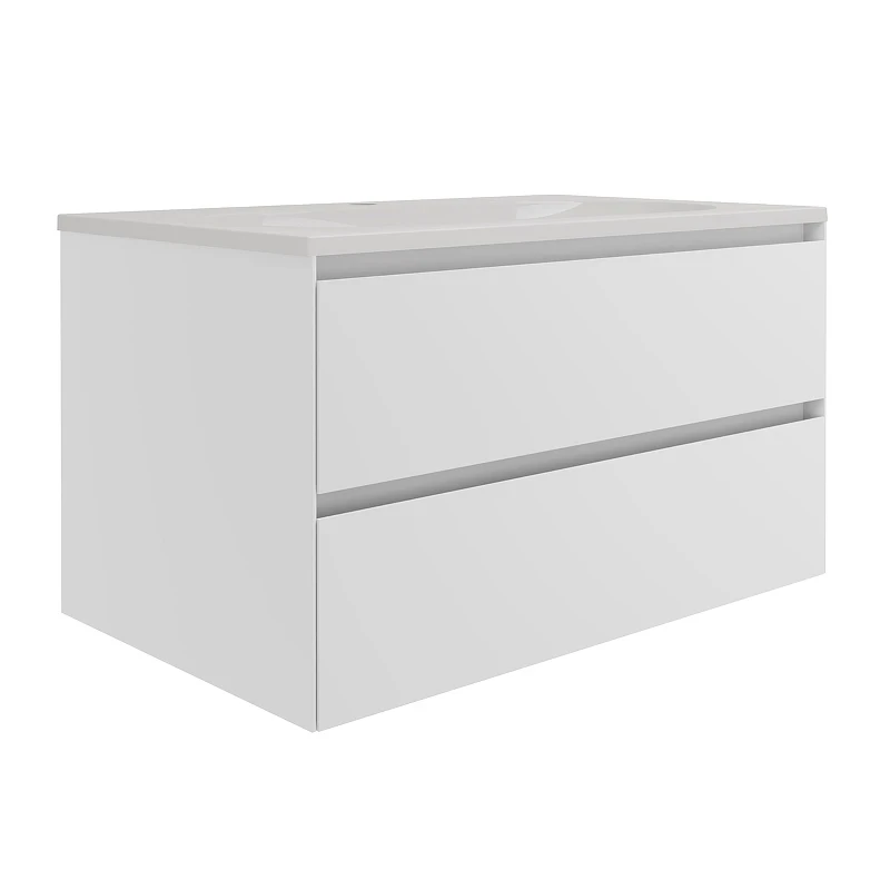 Тумба под раковину Vincea Люка Софт-Тач (Luka Soft-Touch) 80 VMC-2L800MW подвесная цвет M.White Soft-touch