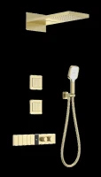 Душевая система Wonzon & Woghand WW-D4538-A-BG с термостатом цвет Брашированное золото