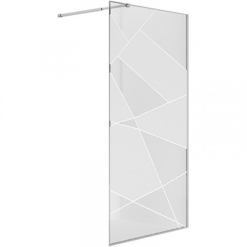 Душевая перегородка Niagara Nova 90 NG-660-90 профиль Хром стекло прозрачное с рисунком