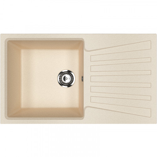 Кухонная мойка Ulgran Classic U-703-328 Бежевая искусственный камень (литьевой мрамор) встраиваемый