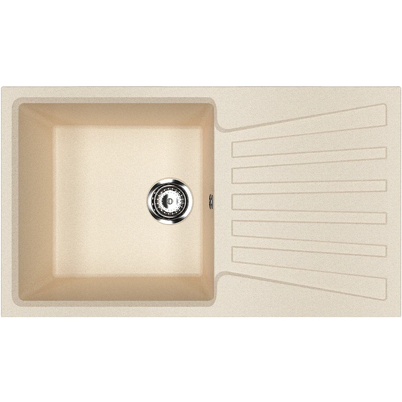 Кухонная мойка Ulgran Classic U-703-328 Бежевая искусственный камень (литьевой мрамор) встраиваемый