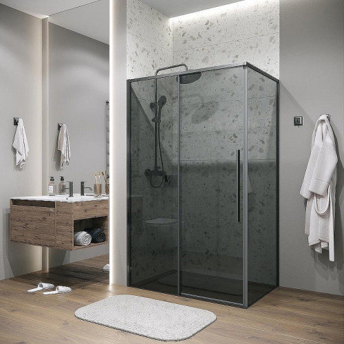 Душевой уголок Grossman Galaxy 140х90 120.K33.01.1490.42.10 профиль Графит сатин стекло тонированное