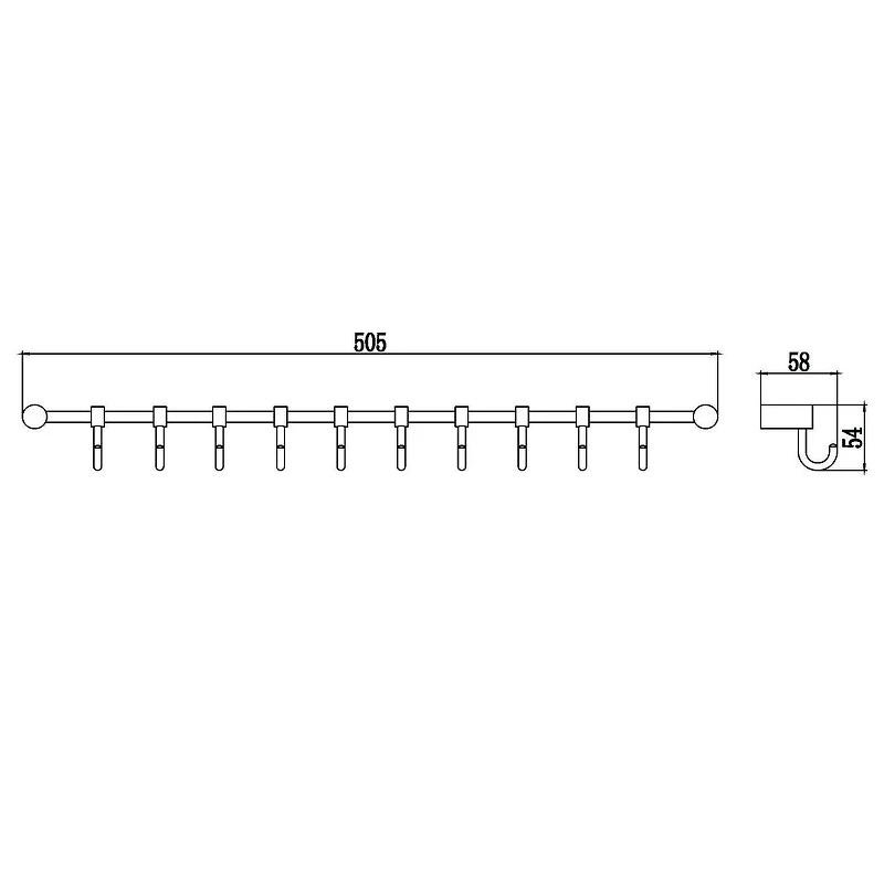 Вешалка для полотенец Savol S-006210 цвет Хром