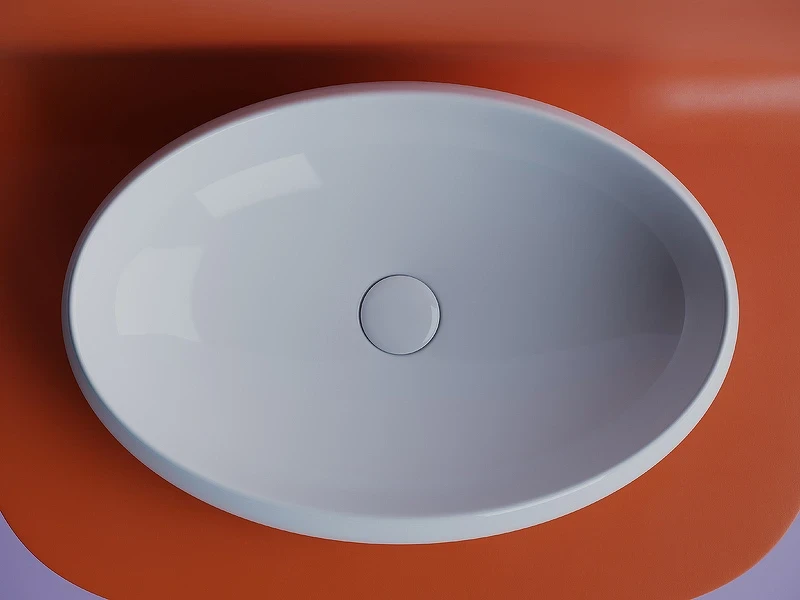 Раковина-чаша Ceramicanova Element 56 CN5033 Белая фарфор накладная