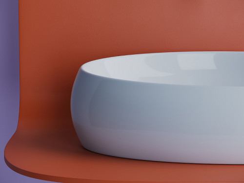 Раковина-чаша Ceramicanova Element 56 CN5033 Белая фарфор накладная