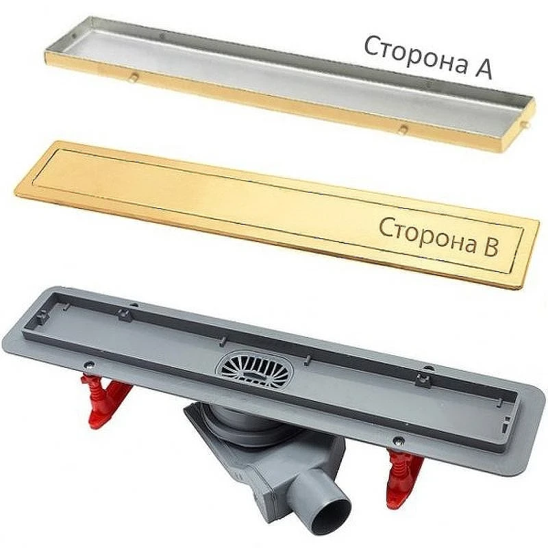 Душевой поддон из вспененного полистирола Pestan 120х120 Confluo Board Uni 40007822G под плитку со встроенным душевым лотком Frameless Line 550