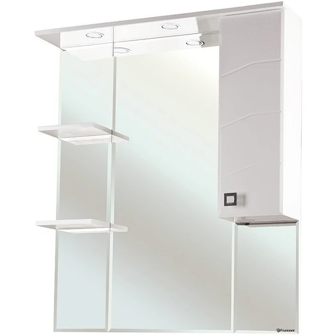 Зеркало со шкафом Bellezza Джулия 85 R 4611214001019 с подсветкой R Белое МДФ / ЛДСП, стекло