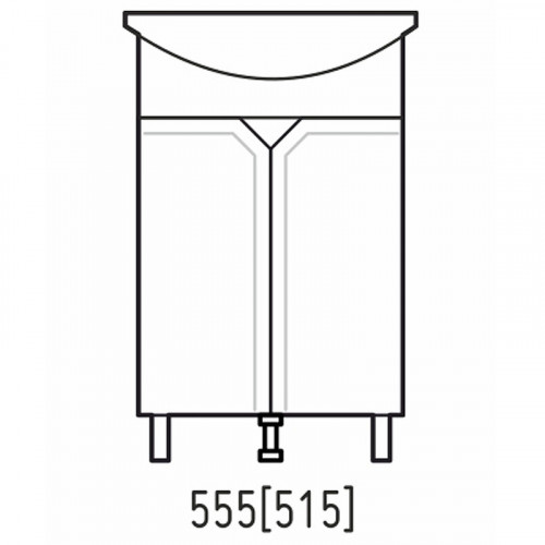 Тумба под раковину Corozo Сириус 55 SD-00001437 Белая МДФ / ЛДСП
