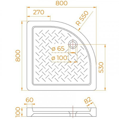 Керамический душевой поддон RGW CER CR/R-088 80x80 19170488-01 Белый