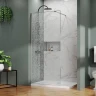Душевая перегородка Azario Walk-In 120 AZ-275-120-MGR-CBR профиль Графит матовый стекло с узором Битое стекло