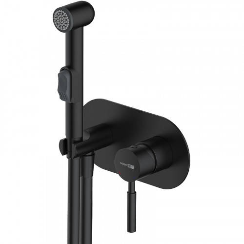 Гигиенический душ со смесителем WasserKRAFT Gollach 3338 Черный матовый латунь встраиваемый