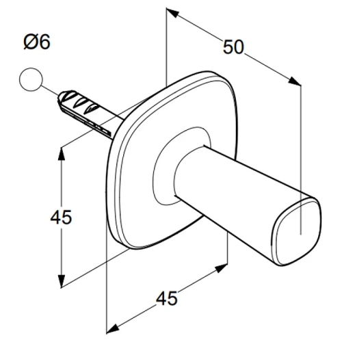 Крючок Kludi Ambienta 5398405 Хром