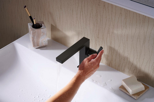 Смеситель для раковины Hansgrohe Tecturis E 73020670 Черный матовый латунь