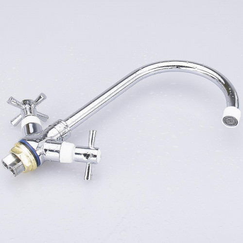 Смеситель для кухни Ekko E49118-7 Хром Белый