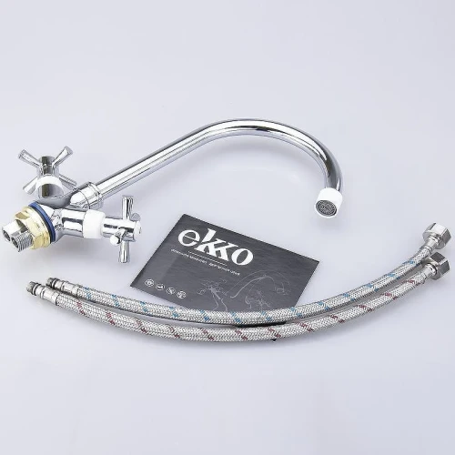 Смеситель для кухни Ekko E49118-7 Хром Белый