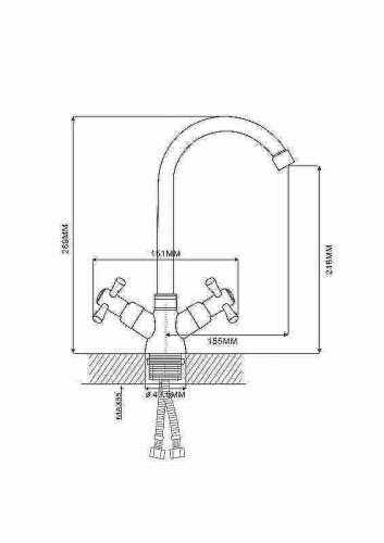 Смеситель для кухни Ekko E49118-7 Хром Белый