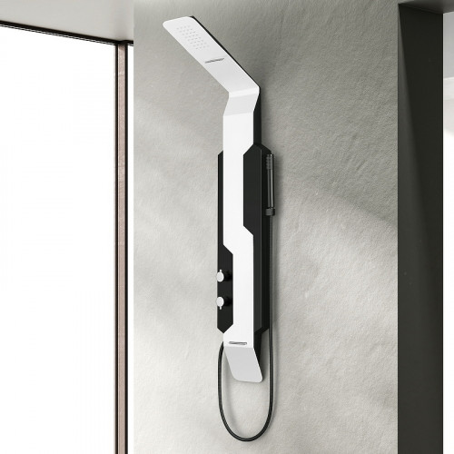 Душевая панель Black&amp;White Gravity GR028 028000 с гидромассажем Белая матовая Черная матовая