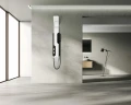 Душевая панель Black&White Gravity GR028 028000 с гидромассажем Белая матовая Черная матовая