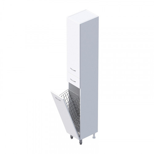 Шкаф пенал Onika Модерн 26 402606 с бельевой корзиной цвет Белый